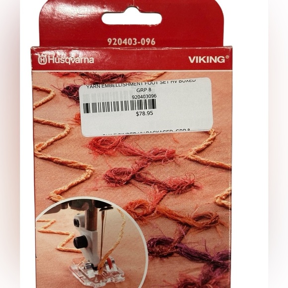 🆕 HUSQVARNA VIKING Yarn Embellishment Foot Set 920403096 - Picture 1 of 7